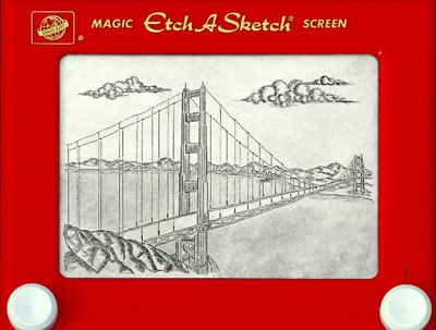 Etch A Sketch Golden Gate Bridge